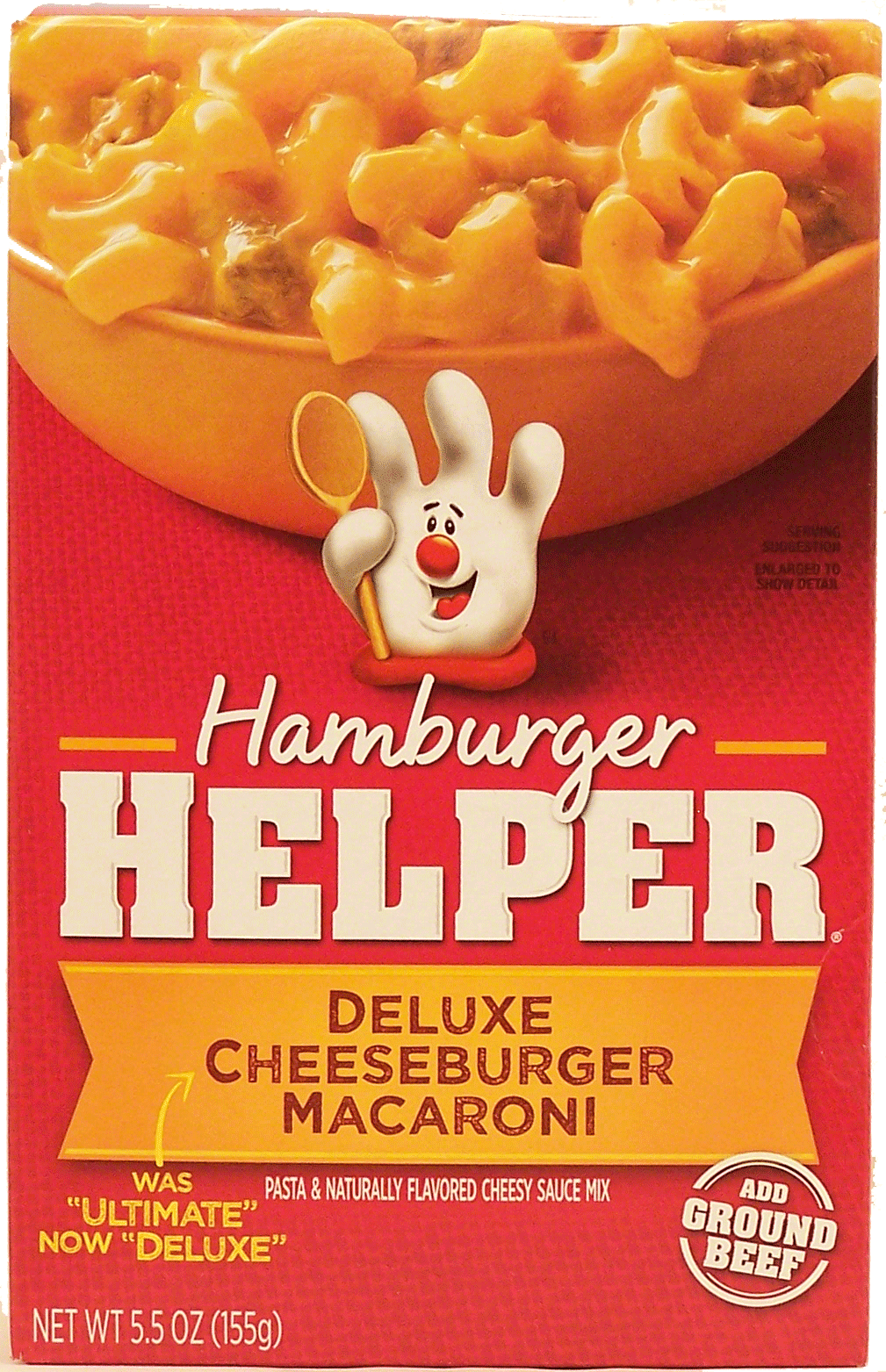 Betty Crocker Hamburger Helper deluxe cheeseburger macaroni, you add hamburger Full-Size Picture